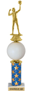 14 inch Spinning Squeezable Volleyball Riser Trophy