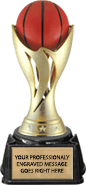 Basketball Champions Cup with Spinning Ball