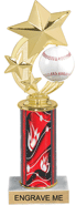 Baseball Shooting Star Spinning Trophy [10 inch]