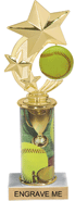 Softball Shooting Star Spinning Trophy [10 inch]