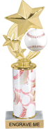 Baseball Shooting Star Spinning Trophy [12 inch]
