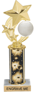 Volleyball Shooting Star Spinning Trophy [12 inch]