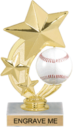 6 inch Baseball Shooting Star Spinning Trophy