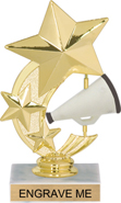 6 inch Cheer Shooting Star Spinning Trophy
