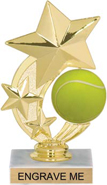 Tennis Shooting Star Spinning Trophy