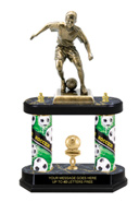 XL Antique Gold Tone Figure Two-Post Trophy [16 inch]