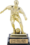 Soccer Bright Gold Tone Figure - Male [8.5 inch] XL