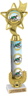 Gold Wreath Riser Custom Column & Insert Trophy [14 inch]