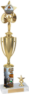 Custom Column &n Insert Trophy with Cup & 1 Trim [15 inch]
