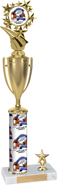 Custom Column & Insert Trophy with Cup & 1 Trim [17 inch]