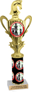 1/2 Cup Custom Insert & Column Riser Trophy [15 inch]