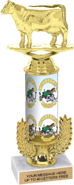 Gold Wreath Riser Custom Column Trophy [12 inch]