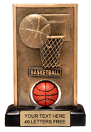 Basketball Spinning Resin Trophy [6.5 inch] large