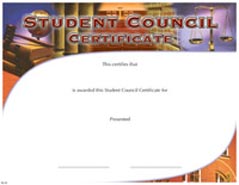 Full Color Certificates: Student Council