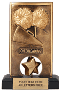 Cheer Spinning Resin Trophy [6.5 inch] large