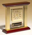 7.25 x 7 inch Traditional Clock with Gold Metal Columns