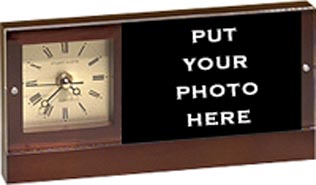 10 x 5 inch Acrylic Front Photo Frame Desk Clock