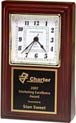 4.625 x 7.5 inch Desktop Clock with Rosewood Finish