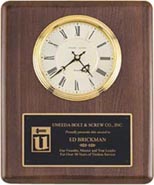 Walnut Stained Piano-Finish Vertical Wall Clock