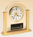 7 x 7.125 inch Arched Beveled Glass Clock