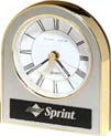 3.5 x 2.825 inch Gold, Silver and Black Plastic Clock