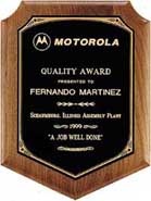 American Walnut Shield Plaque [11 x 15 inch] x-large
