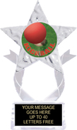 Krystal Clear Acrylic Star Ice Award w/ Insert [7.5 inch]
