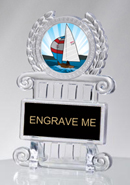 Krystal Clear Column Ice Award w/ Insert [6.25 inch]