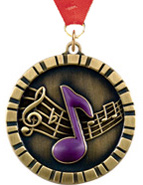 Music 3D Rubber Graphic Medal [2 inch]