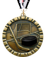Hockey 3D Rubber Graphic Medal [2 inch]