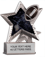 Football Motion Star Resin Trophy [6 inch] large