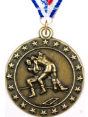 1.75 inch Wrestling Medal