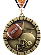 Football 3D Rubber Graphic Medal [2 inch]