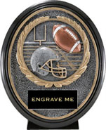 Football Oval Wreath Resin Trophy [6 x 5 inch]