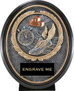 Track Oval Wreath Resin Trophy [6 x 5 inch]