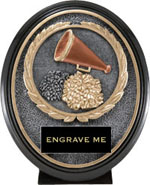 Cheer Oval Wreath Resin Trophy [6 x 5 inch]