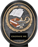 Knowledge Oval Wreath Resin Trophy [6 x 5 inch]