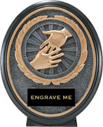 Sportsmanship Oval Wreath Resin Trophy [6 x 5 inch]