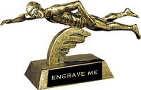 Swimming Resin Trophy - Male [5.5 x 8.5 inch]