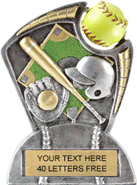 Softball Spinning Sport Resin Trophy [5.75 inch]