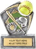 Softball Spinning Sport Resin Trophy [4.75 inch]