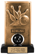 Bowling Spinning Resin Trophy [6.5 inch] large