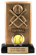 Softball Spinning Resin Trophy [6.5 inch] large