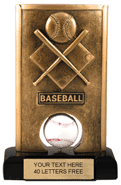Baseball Spinning Resin Trophy [6.5 inch] large