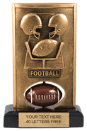 Football Spinning Resin Trophy [6.5 inch] large