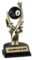 7 inch Billiards Spinning Resin Ball Trophy