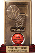 Basketball Spinning Resin Trophy [5 inch] mini