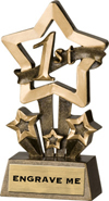 1 st Place Shooting Star Resin Trophy [4.5 inch]