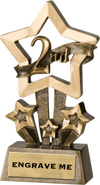 2nd Place Shooting Star Resin Trophy [4.5 inch]