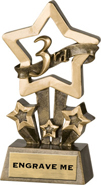 3rd Place Shooting Star Resin Trophy [4.5 inch]